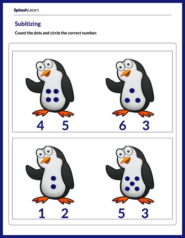 Counting Objects Within 5 Worksheet for Pre-K: Count in Patterns