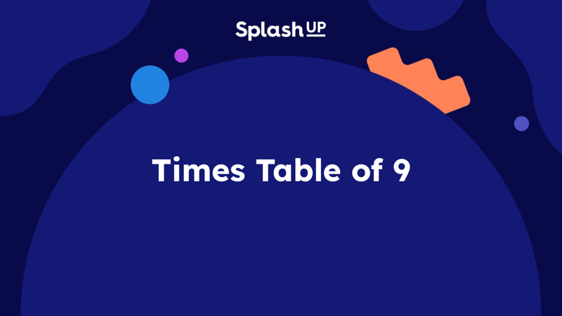 Multiplication By 9 Math Lesson Plan for 3: Times Table of 9