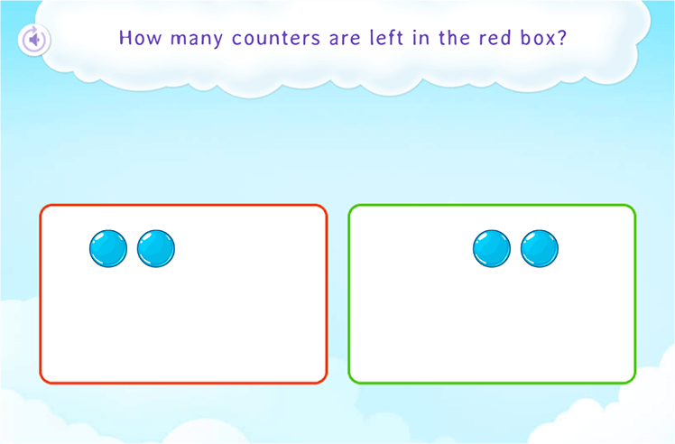 Subtract With Pictures game for Pre-K: Subtracting Using Counters