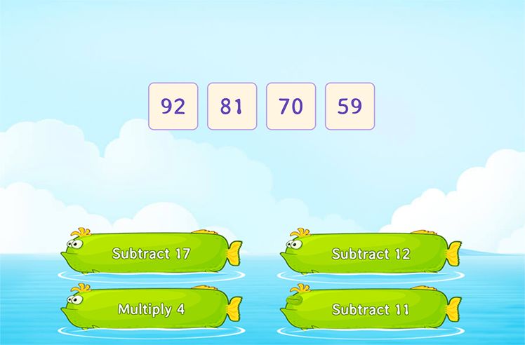 Number Patterns game for 4: Identifying the Correct Rule of Pattern Used