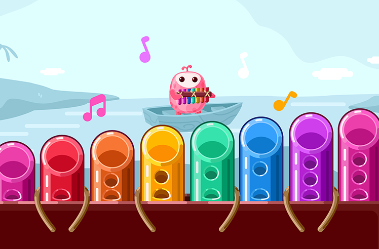 Musical Instruments game for Pre-K: Discover Panflute Band Jam