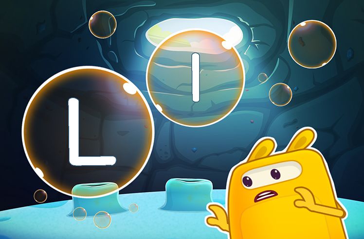 Letter L game for Pre-K: Find the Letters L M, N, O & P