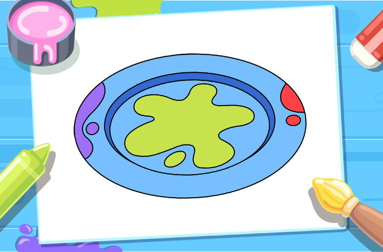 Utensils game for Pre-K: Plate Serve Up Coloring Fun