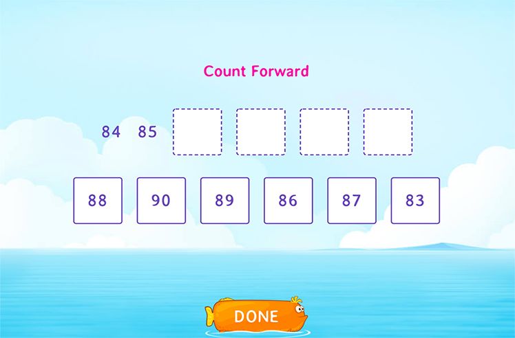 Number Sequence game for 1: Completing the Sequence