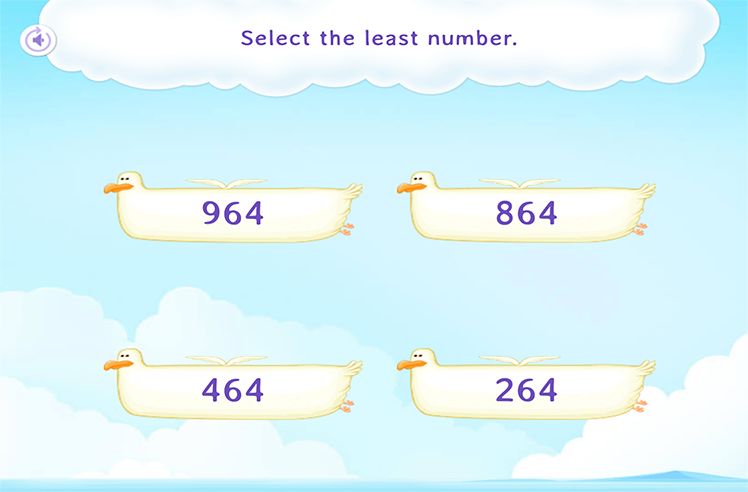 Compare 3-Digit Numbers game for 2: Identifying Least or Greatest Number
