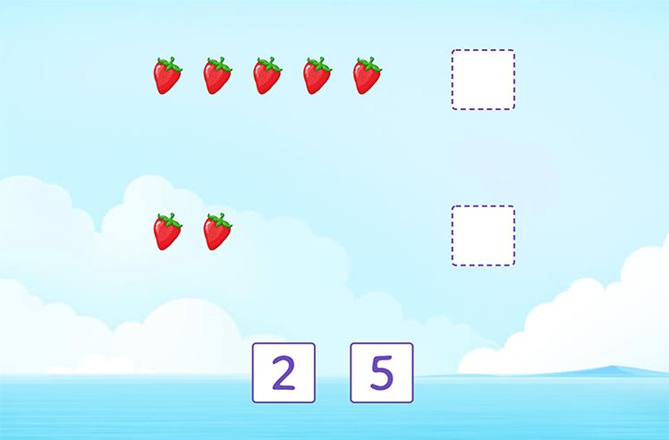 Number Recognition Within 5 game for Pre-K: Counting and Matching the Correct Number