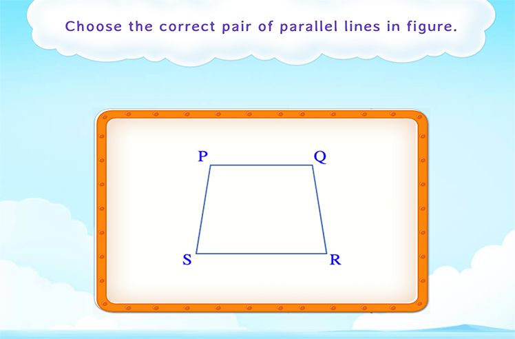 Parallel And Perpendicular Lines game for 4: Identifying Parallel Sides in Shapes