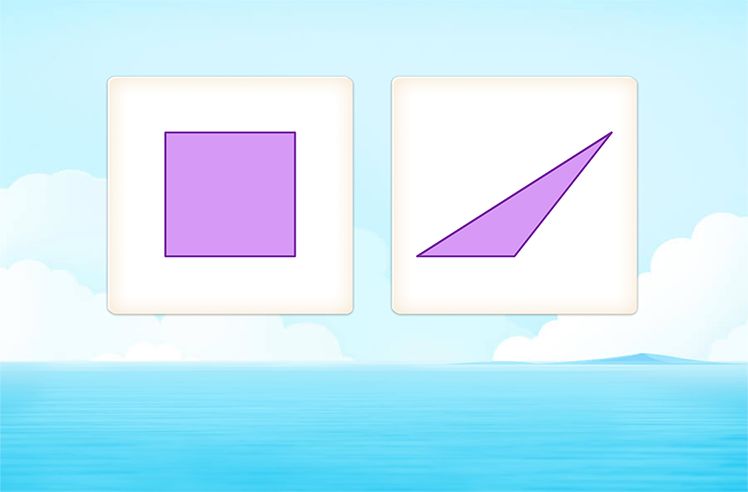 Quadrilaterals game for 1: Squares and Trapezoids