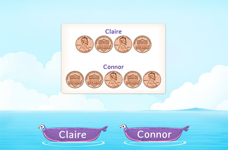 Compare Money game for 1: Who Has More Money?