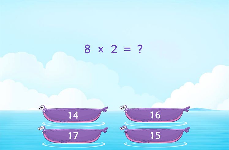 Multiplication By 2 game for 3: Completing the Multiplication Facts of 2