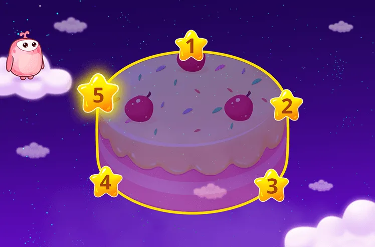 Number Recognition Within 5 game for Pre-K: Counting Along with the Stars from 1 to 5