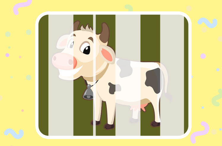 Animals game for Pre-K: Cow Picture Perfect