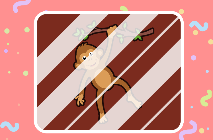 Animals game for Pre-K: Swing into Color with Monkeys