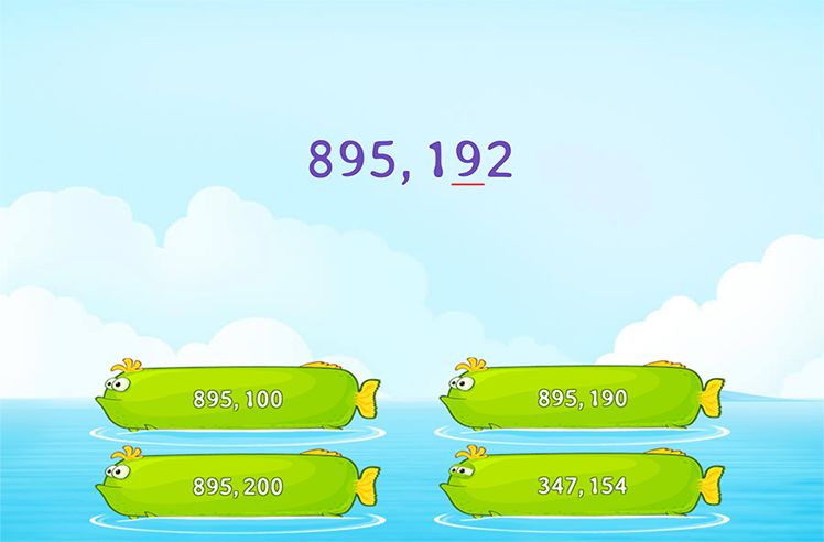 Round Numbers game for 4: Rounding off Numbers to the Mentioned Place Value