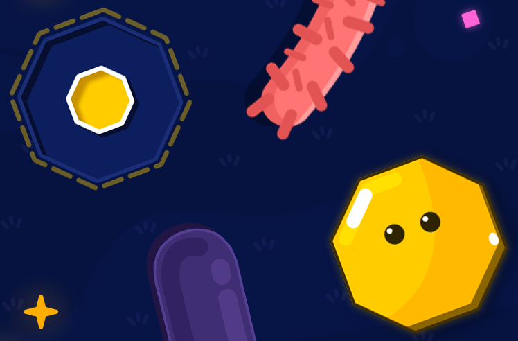 Colors game for R: Discover the Yellow Sneaky Shapes