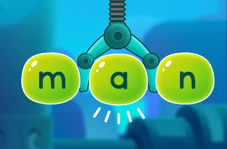 Short Vowel A Sound game for K: Finding the Middle Sound to Make Words Not and Man